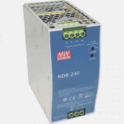 Zasilacz NDR-240-24 na szynę Mean Well 240W 230VAC 24VDC